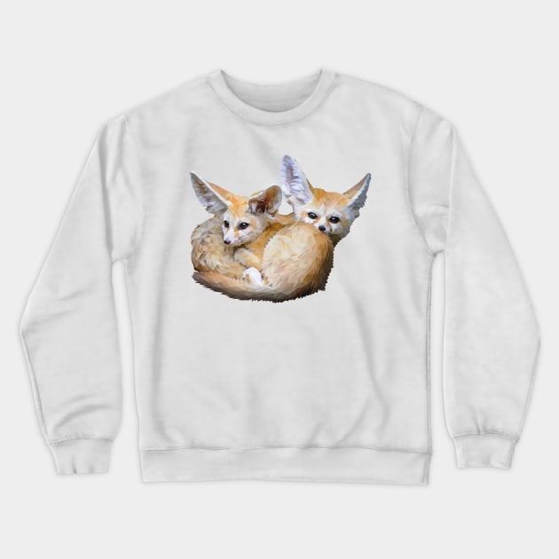 Fennec fox Crewneck Sweatshirt by Renasingsasong